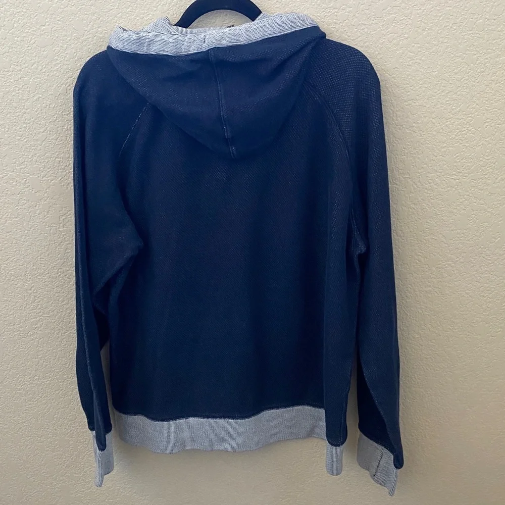 Levi’s Denizen Navy and Gray Hoodie. Size XL. 1/4 Button. Pullover.